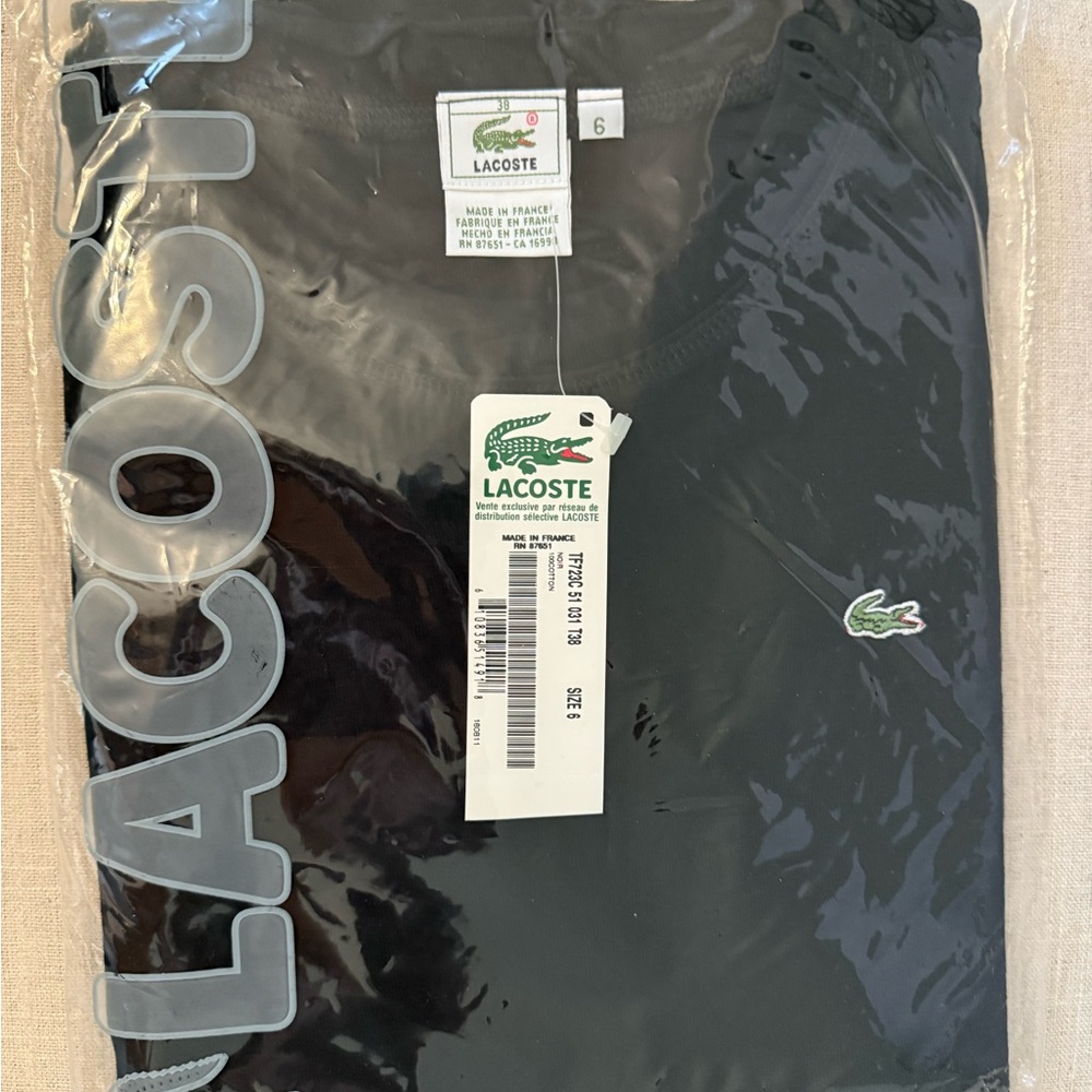 Lacoste women’s Black T-shirt with Iconic Logo